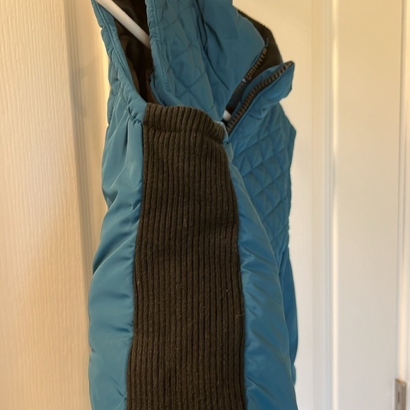 Andrew Marc Quilted Vest Teal color with black Size S - Picture 6 of 10
